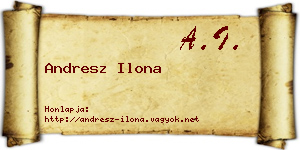 Andresz Ilona névjegykártya
